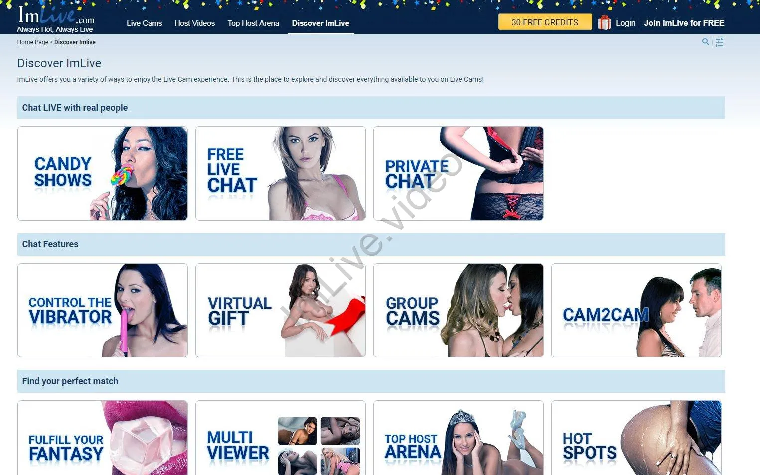 The Features of Imlive Video Chat